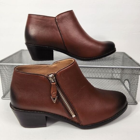 Vionic Jolene Mocha Ankle Boot Size 6.5 Western Casual Comfy - Picture 2 of 14